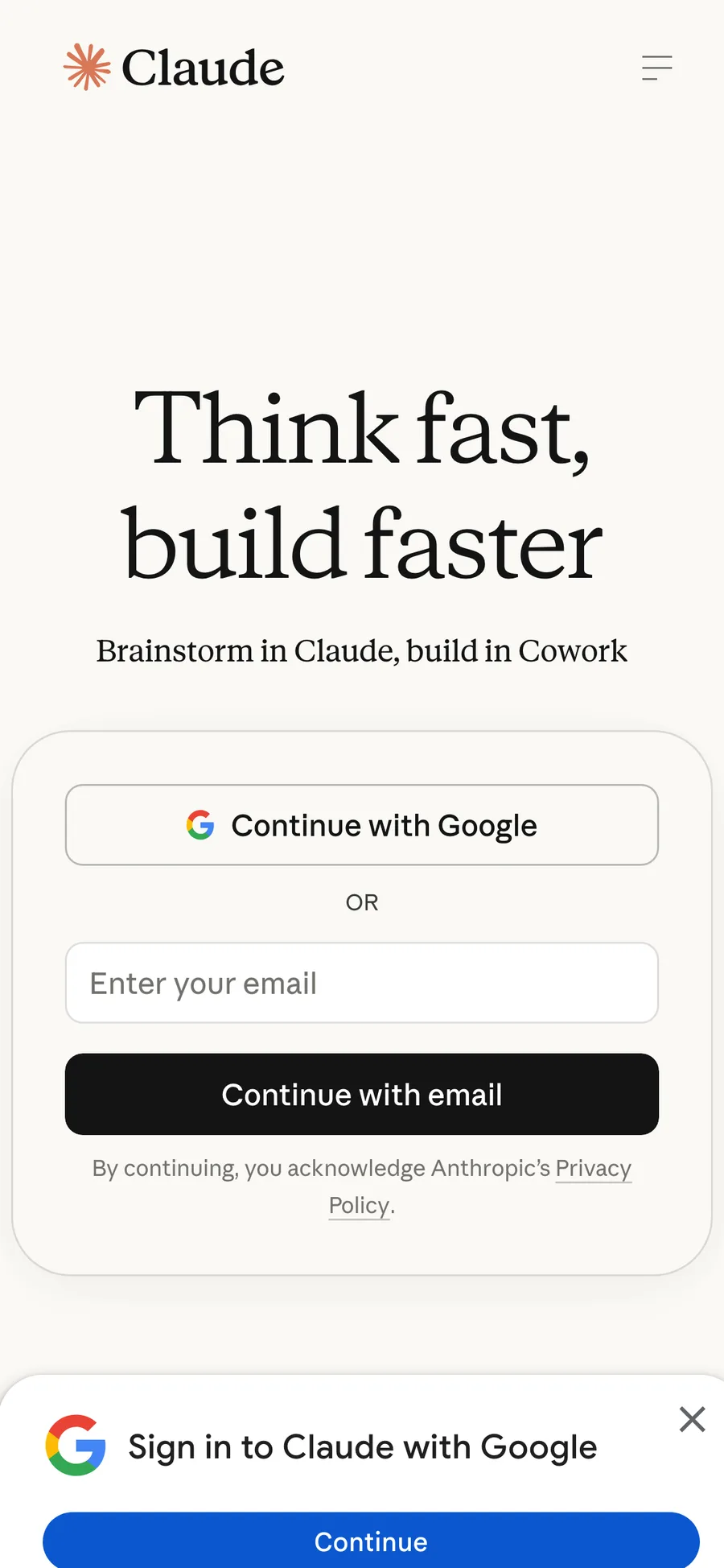 Claude website preview