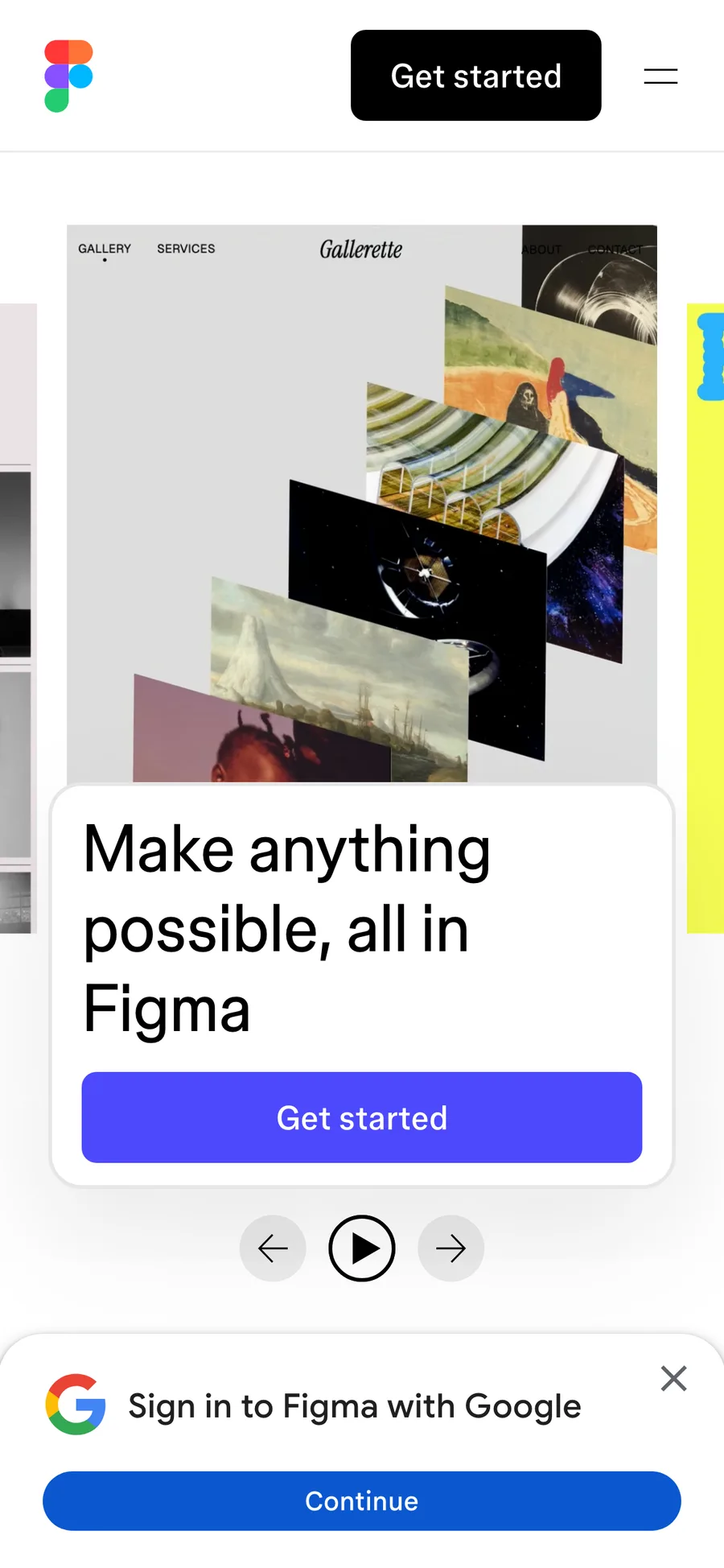 Figma website preview