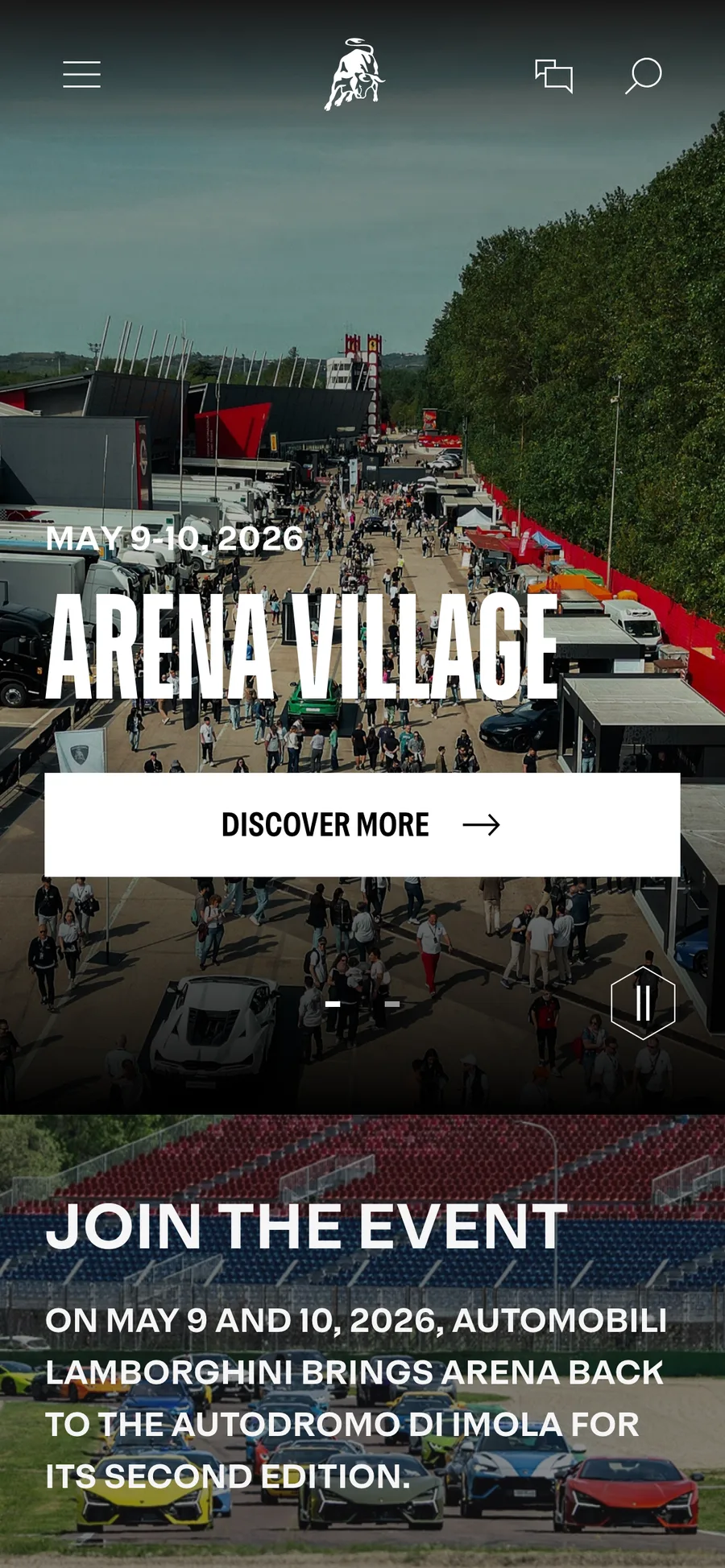 Lamborghini website preview