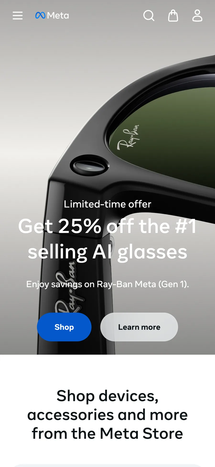Meta website preview