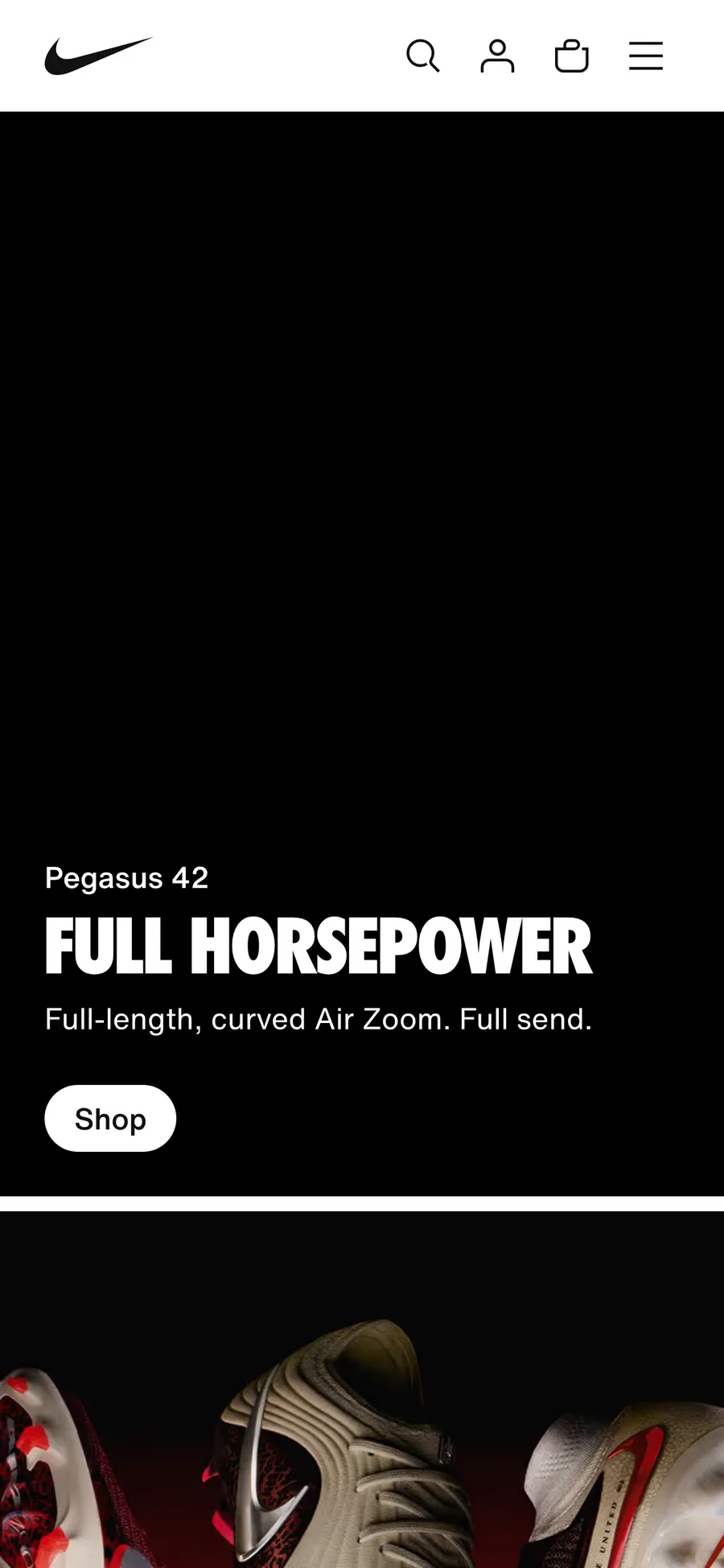 Nike website preview