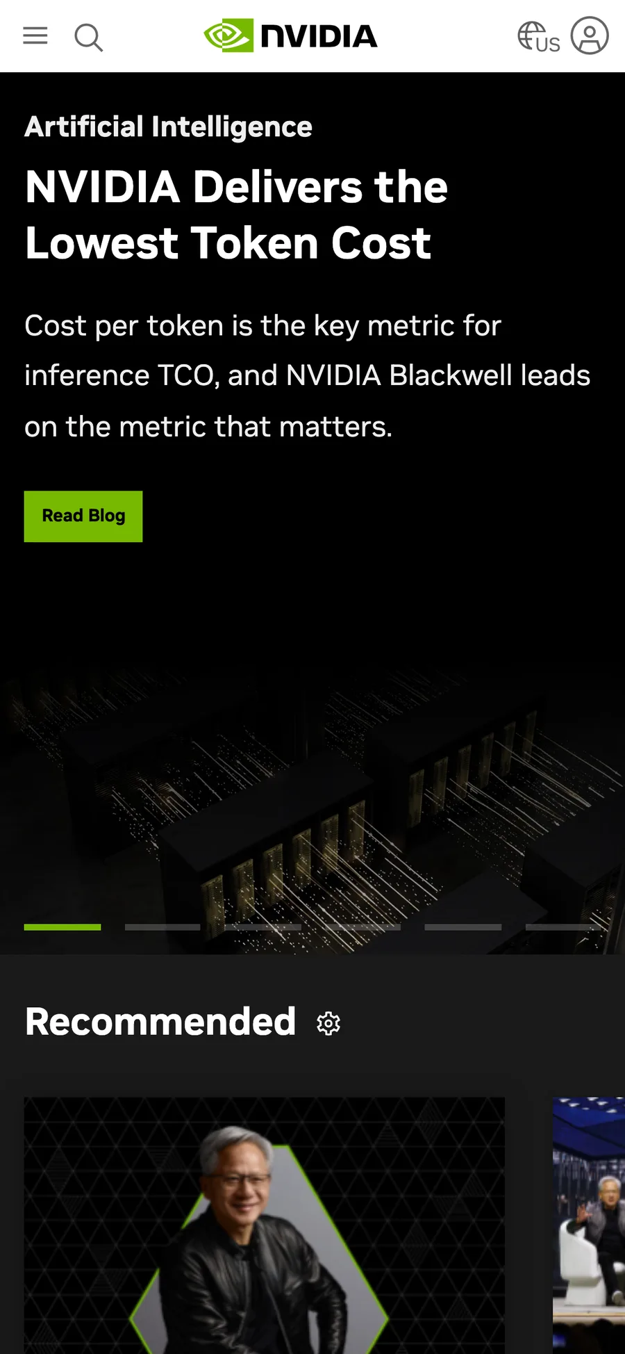NVIDIA website preview