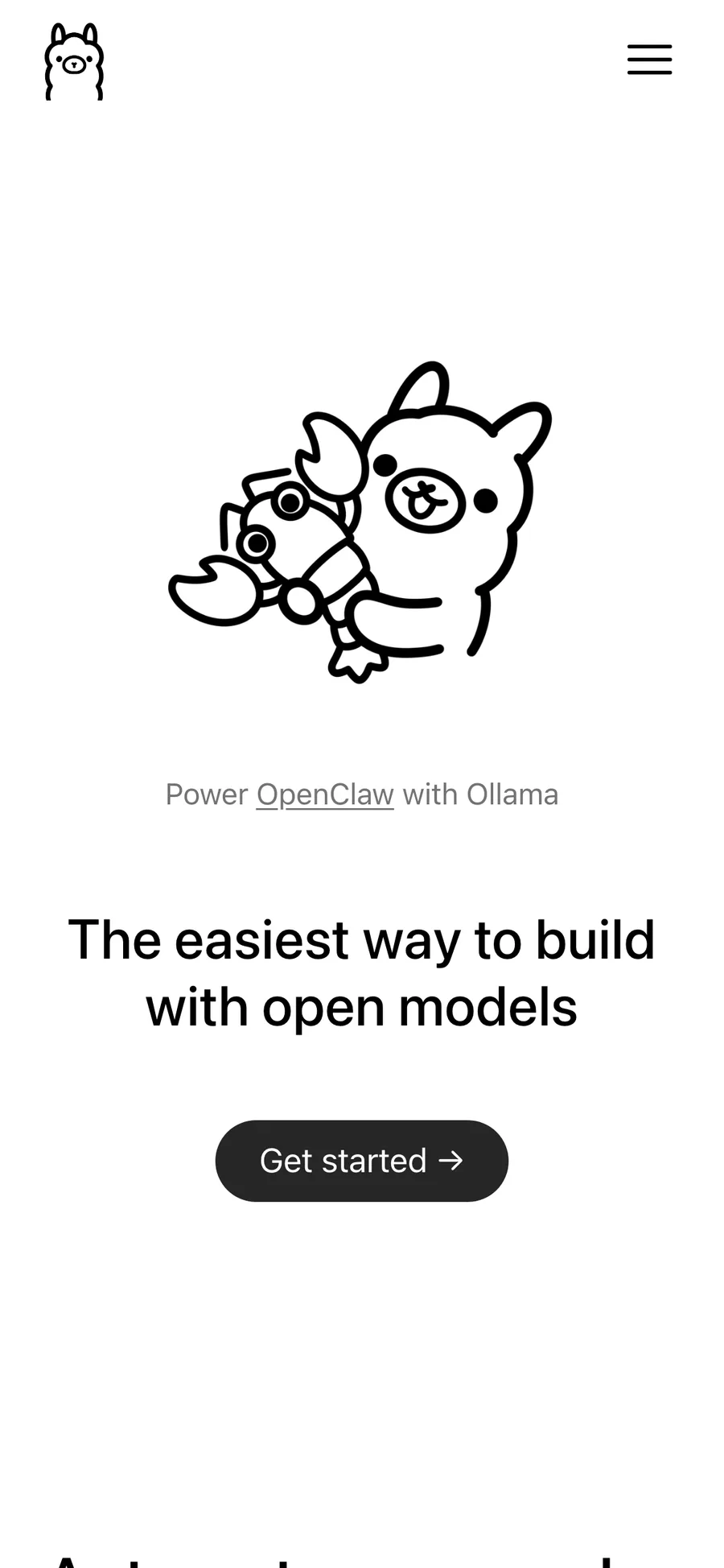 Ollama website preview