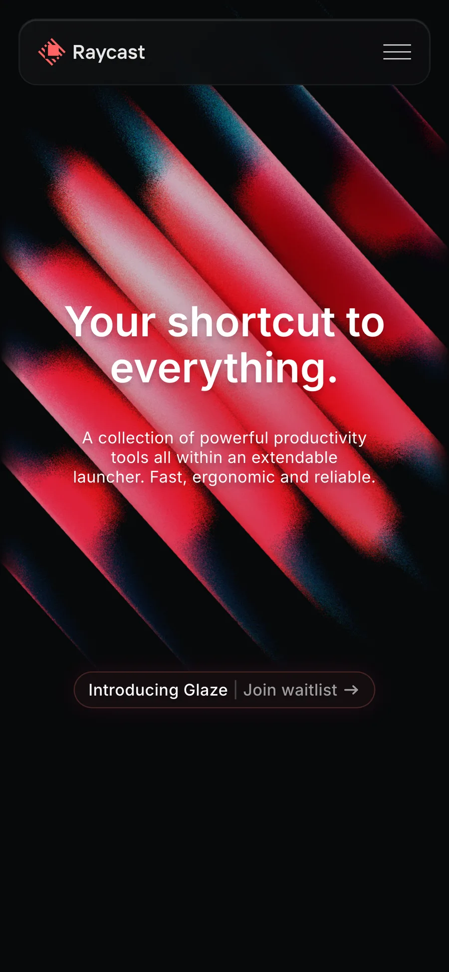 Raycast website preview