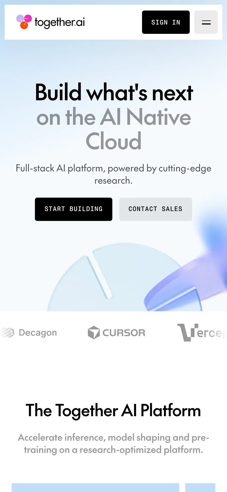 Together AI website preview