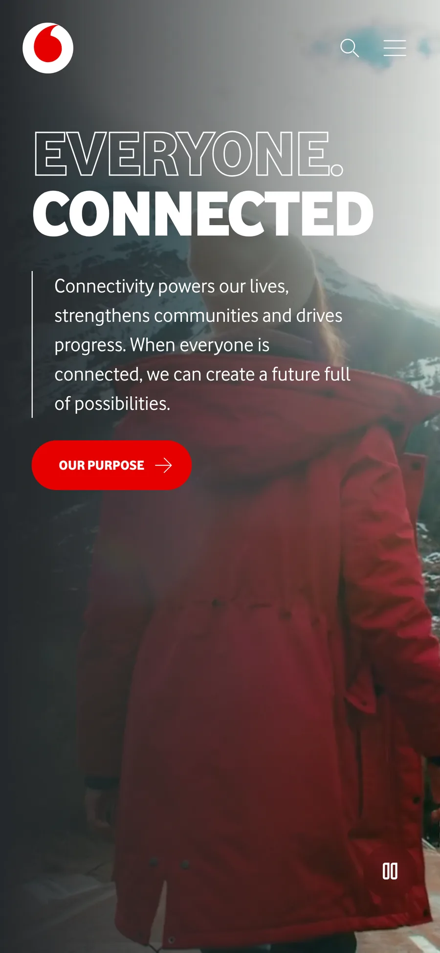 Vodafone website preview